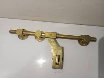 Heavy Brass Door Bolt / Kundi – Solid Pure Brass – Strong & Durable