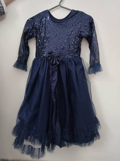 Navy Blue Fancy Maxi For Girls (6-9yr)