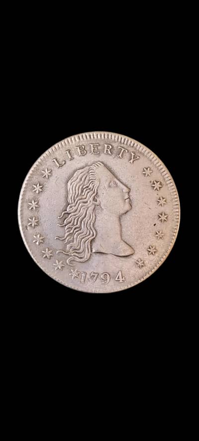 USA Antique 1794 Flowing Hair Dollar, USA Old Coin & USA Rare Coin