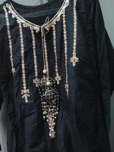 embroidered black 2 pc brand new from boutique