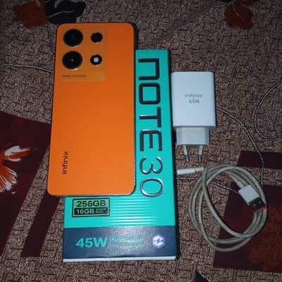 infinix Not 30 16GB Rom 256GB Ram 64 mega pixel camera all ok