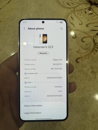 Galaxy s 23 excellent condition