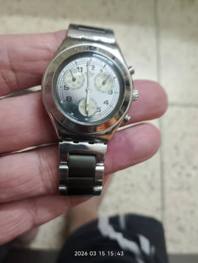 Swatch Sport Coronograph  Boy Size n ladies Brown n Silver.