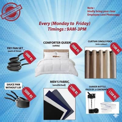 Home use item for sale - Fry pan,Water bottle, Mattress Protector,