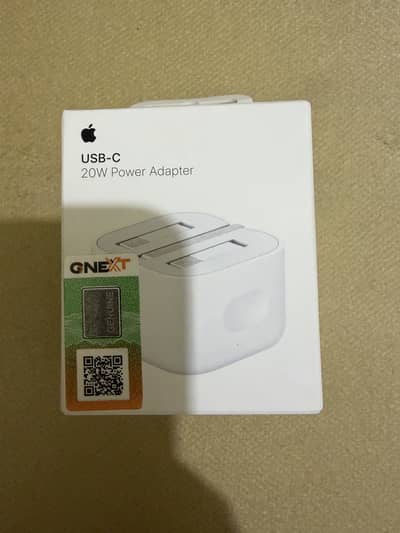 Apple 20W Original Charger (Brand New, Unused)
