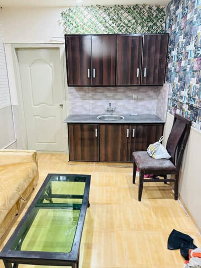 Title: Fully Furnished 1.5 Marla Flat for Rent in Moon Heights, Johar Town F Block