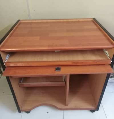 Wooden Computer Trolly