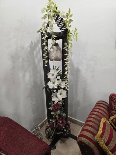 Wall corner standing lamp