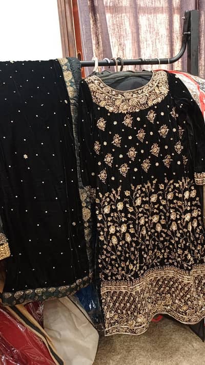 boutique style black suit with embroidery