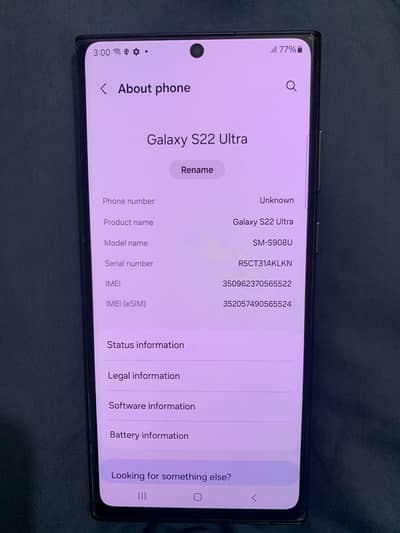 Samsung S22 ULTRA NON PTA 8/128