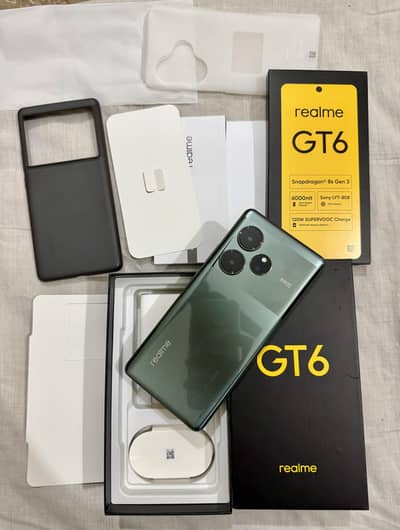 Realme GT 6 (12gb 256gb) Official Approved Complete Box