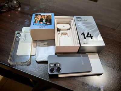 Reno 14 pro 12/512gb grey 10.10 oficial PTA 8,9months warenty box accs