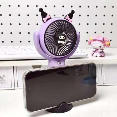 Mini Portable fan 450mAH rechargeable Pink white