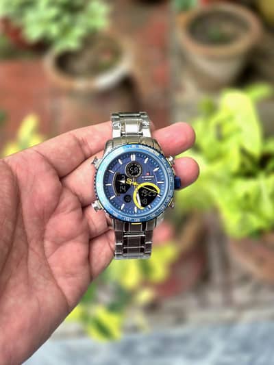 Navy Force Men Dual Display Elegant Watch