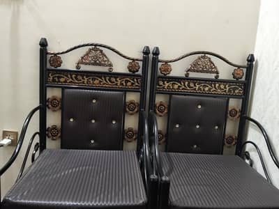 Iron sofa set With single beds