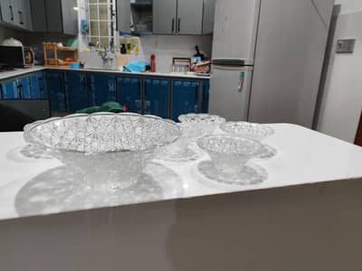 Glass Dessert & Ice Cream Bowl Set (14 Pieces)