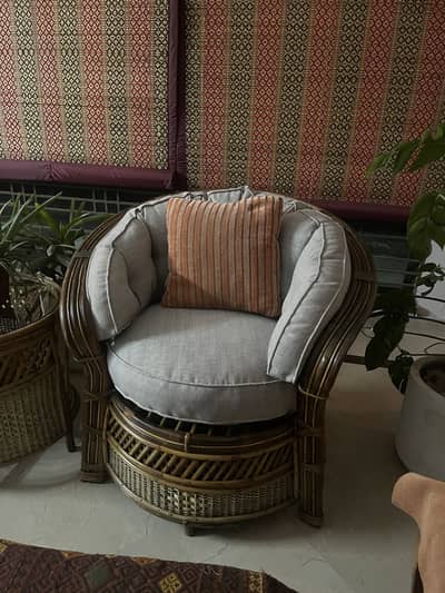 Cane sofa set