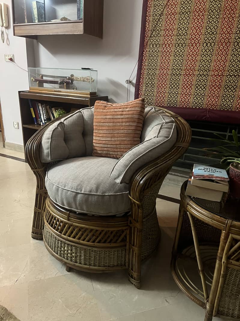 Cane sofa set 3