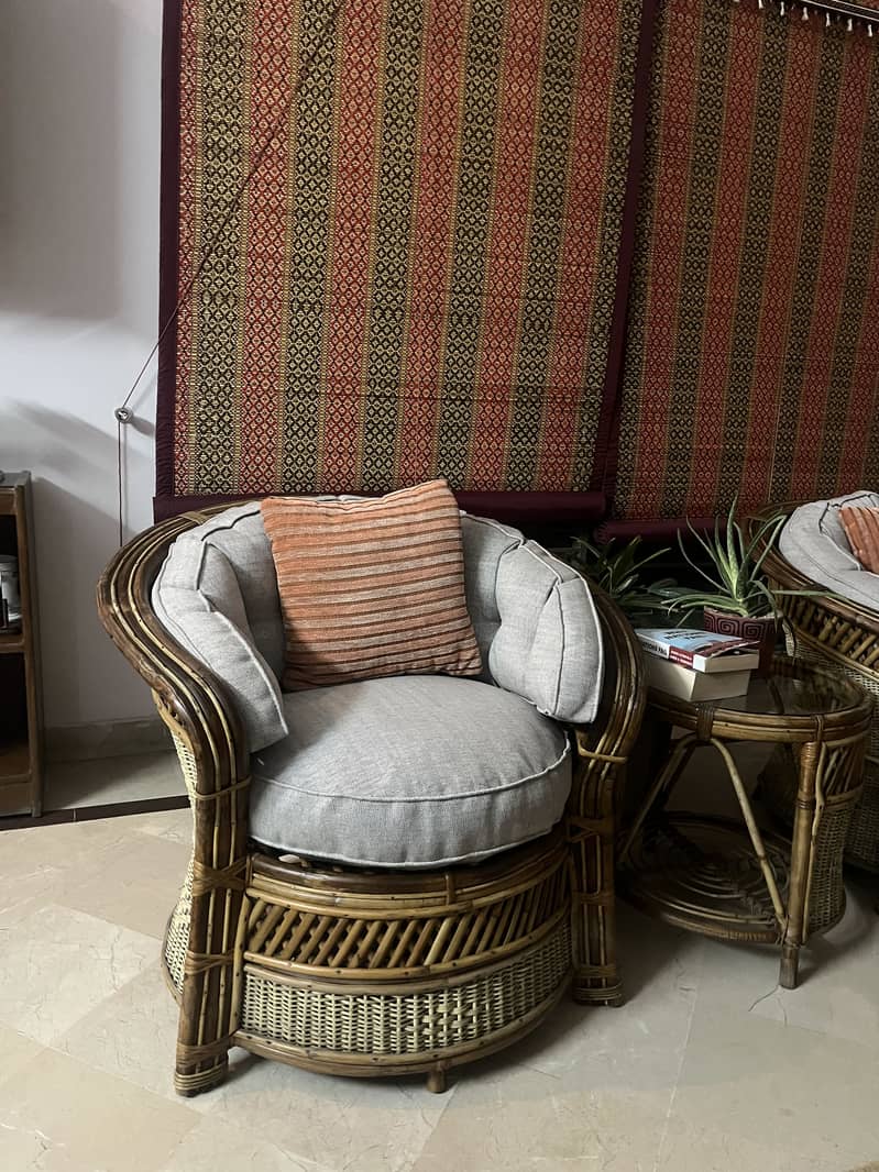 Cane sofa set 5