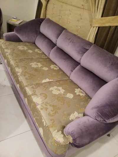 three sofa sets and TV Trolly