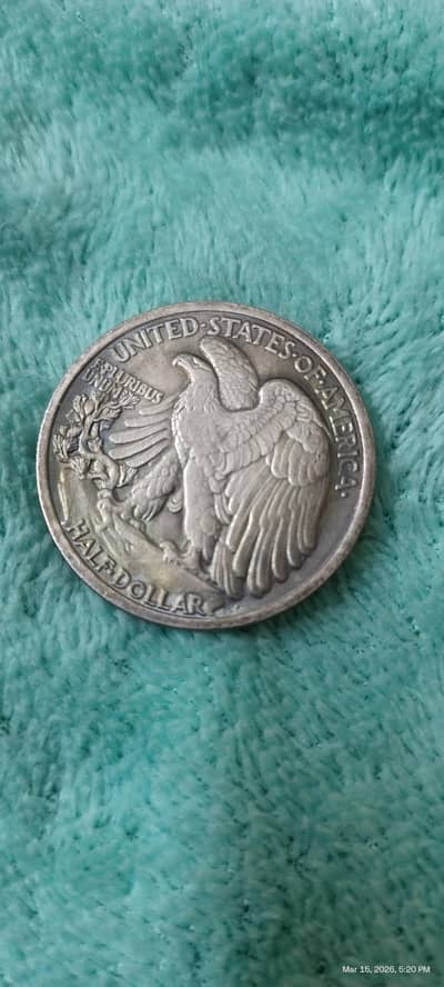 USA 1918 walking Liberty Half Dollar, USA Old Coin, USA Rare Coin