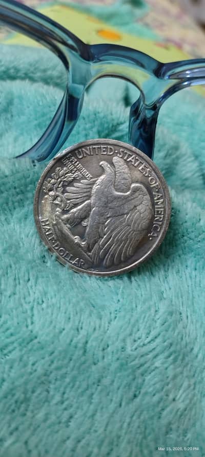 USA 1918 walking Liberty Half Dollar, USA Old Coin, USA Rare Coin