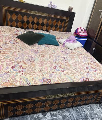 Bed without mattress