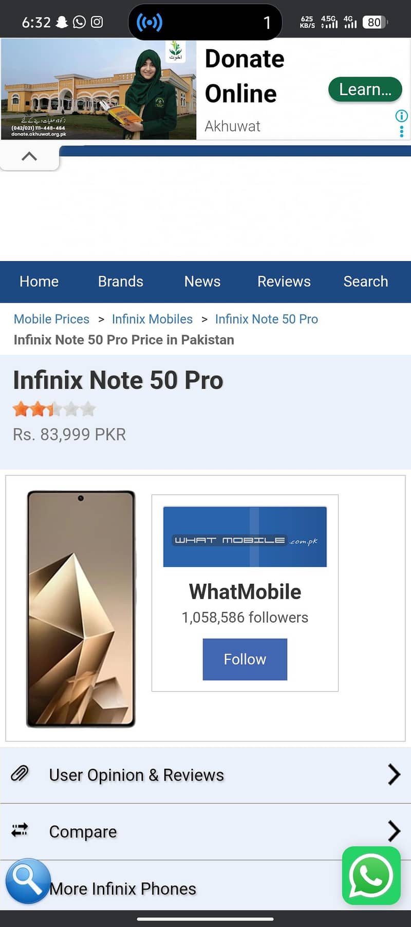 Infinx note 50 pro 0