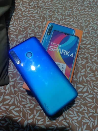 Tecno spark 4 3gb ram 32gb rom dull sim PTA approved with box