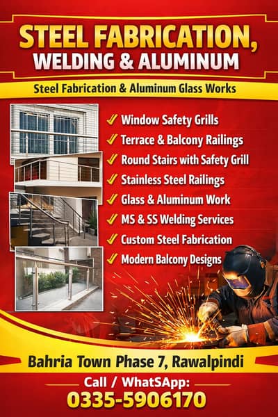Window Grill, Balcony Railing & Steel Fabrication Work Rawalpindi