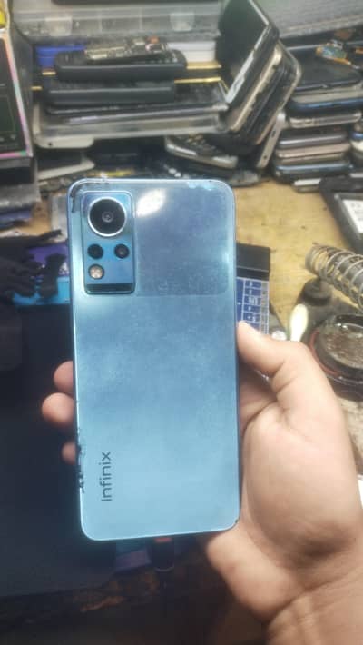 phone finger not working and back color expired baki all ok