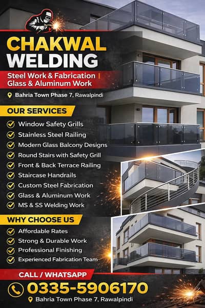Professional Steel & Aluminum Glass Work | Bahria Town Rawalpindi
