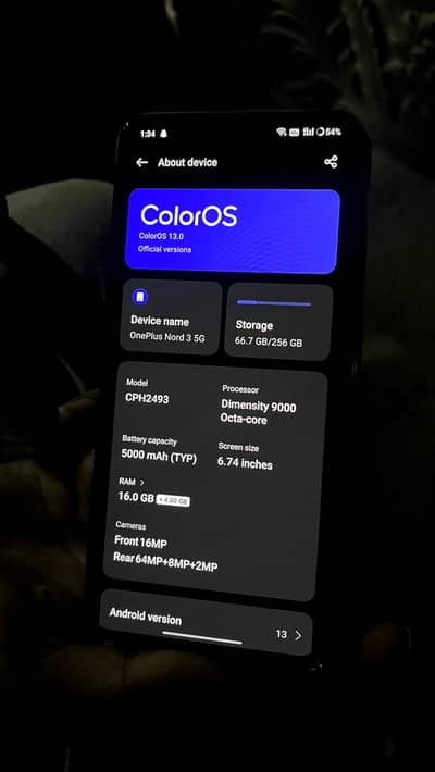 OnePlus nord 3 5g 16/256