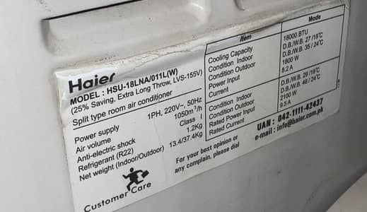 Haier AC 1.5 ton
