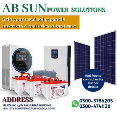 sale your used solar inverters and panels