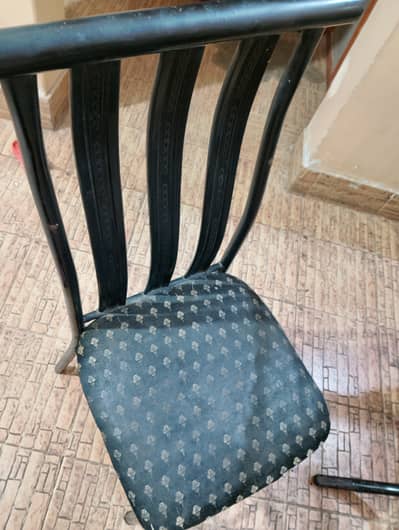 Iron Dining Table with 6 chairs