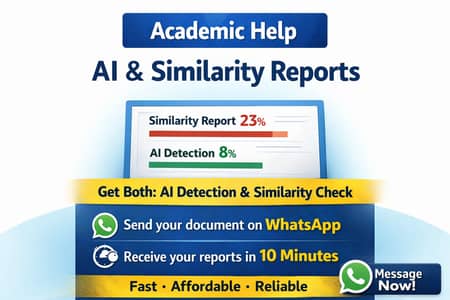 Need Academic Help (Plagarism report, Content Writing). Contact