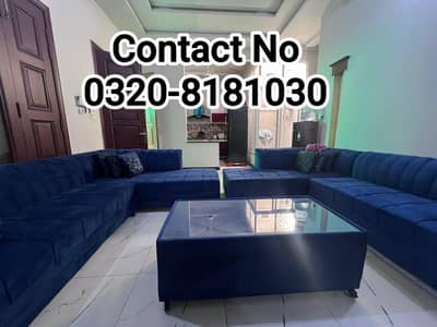 12 Seater L Shaped Sofa with Table