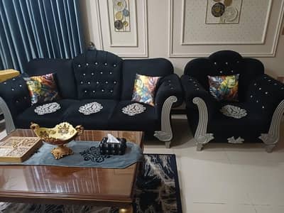 black sofa set