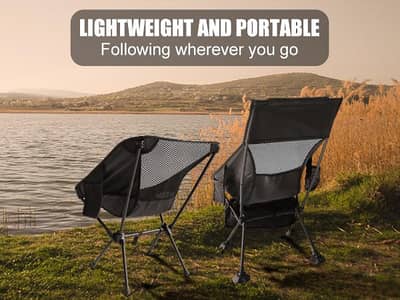 camping chair and table