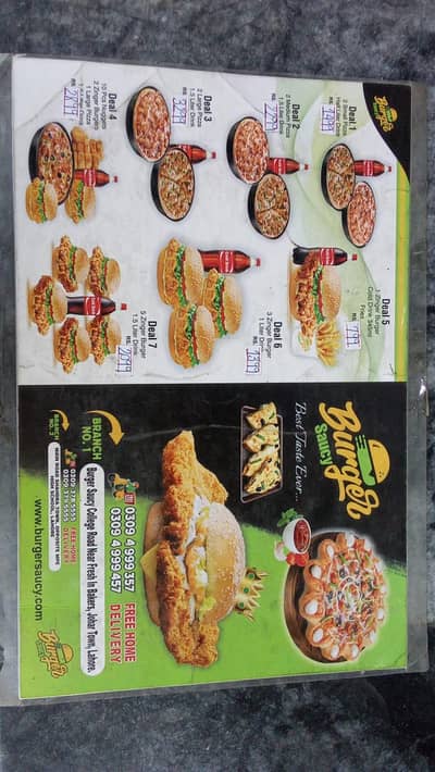 burger saucy johar town  staff required