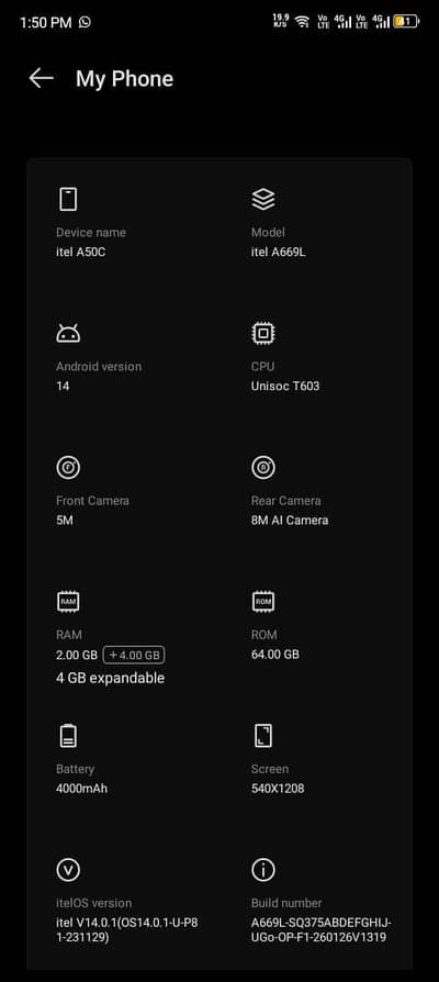 Itel 4 64 urgent sell