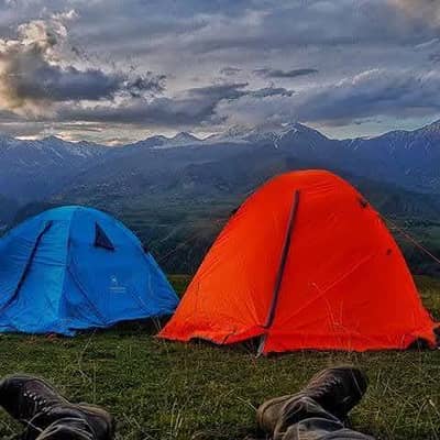 camping tents and poles