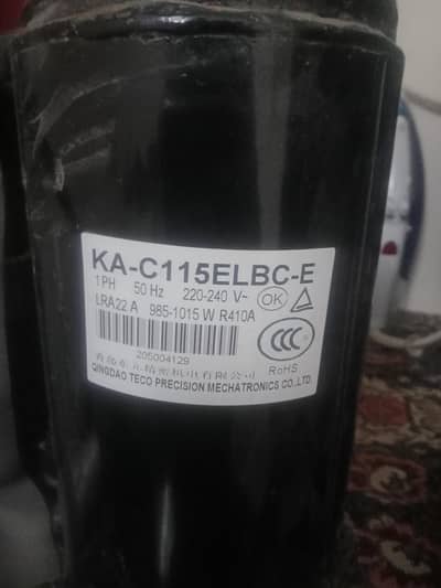 1ton Ac compressor R410 gass is ma dalti ha