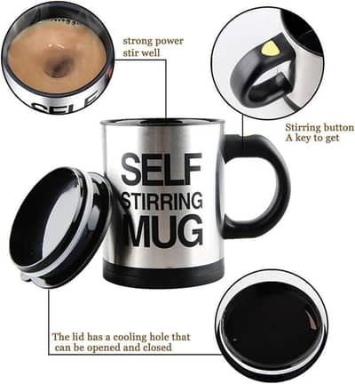 self stirring mug for coffee tea