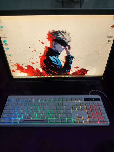 hp light gaming pc with lcd keyboard and mouse in built speaker