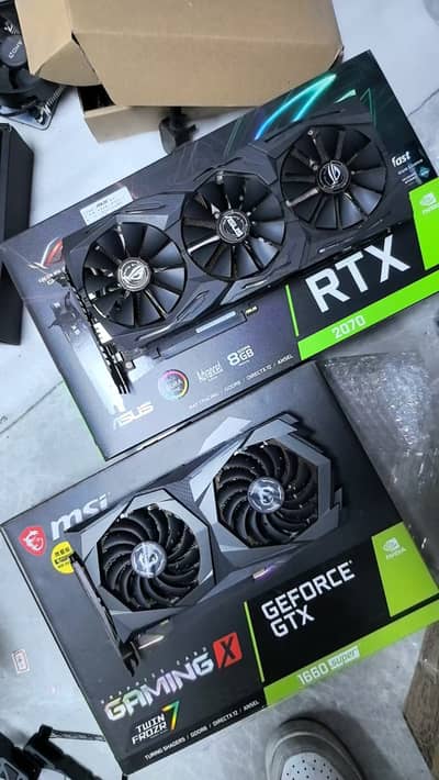 1660 Super Msi Gaming X and Rtx2070 Rog strix Tri with Orignal Boxes