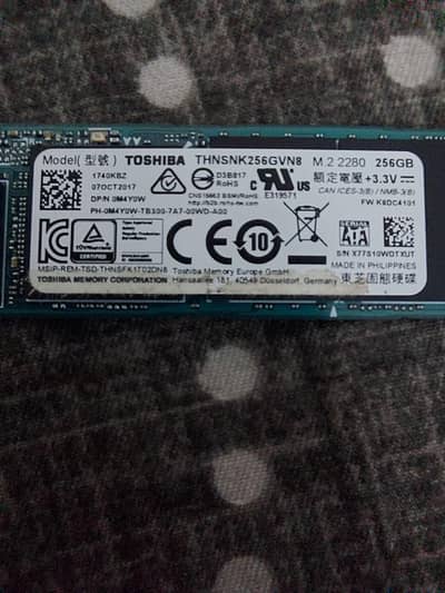 Toshiba ssd nvme2 256 gb hard drive for laptop