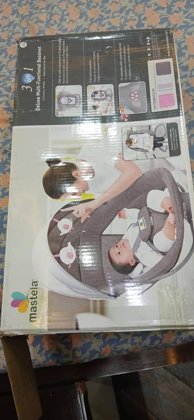 mastela 3in1 Deluxe Multi-functional  bassinet grey