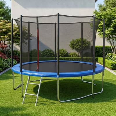 Kids Trampoline with Safety Net – Heavy Duty Garden Jumping Trampoline